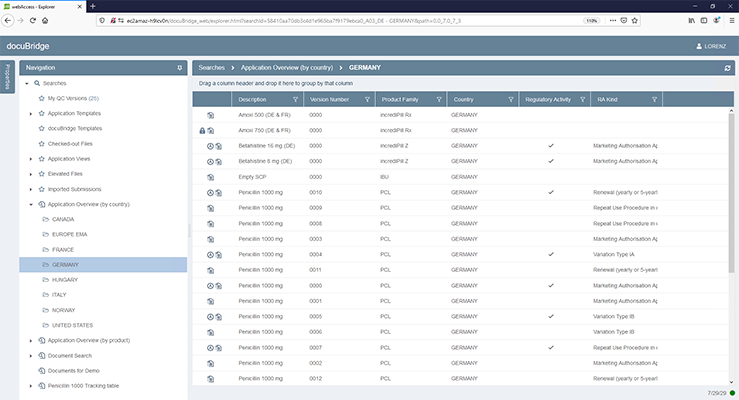 docuBridge FIVE webAccess