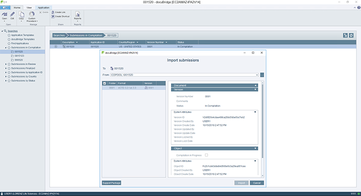 docuBridge TWO Importing Submissions