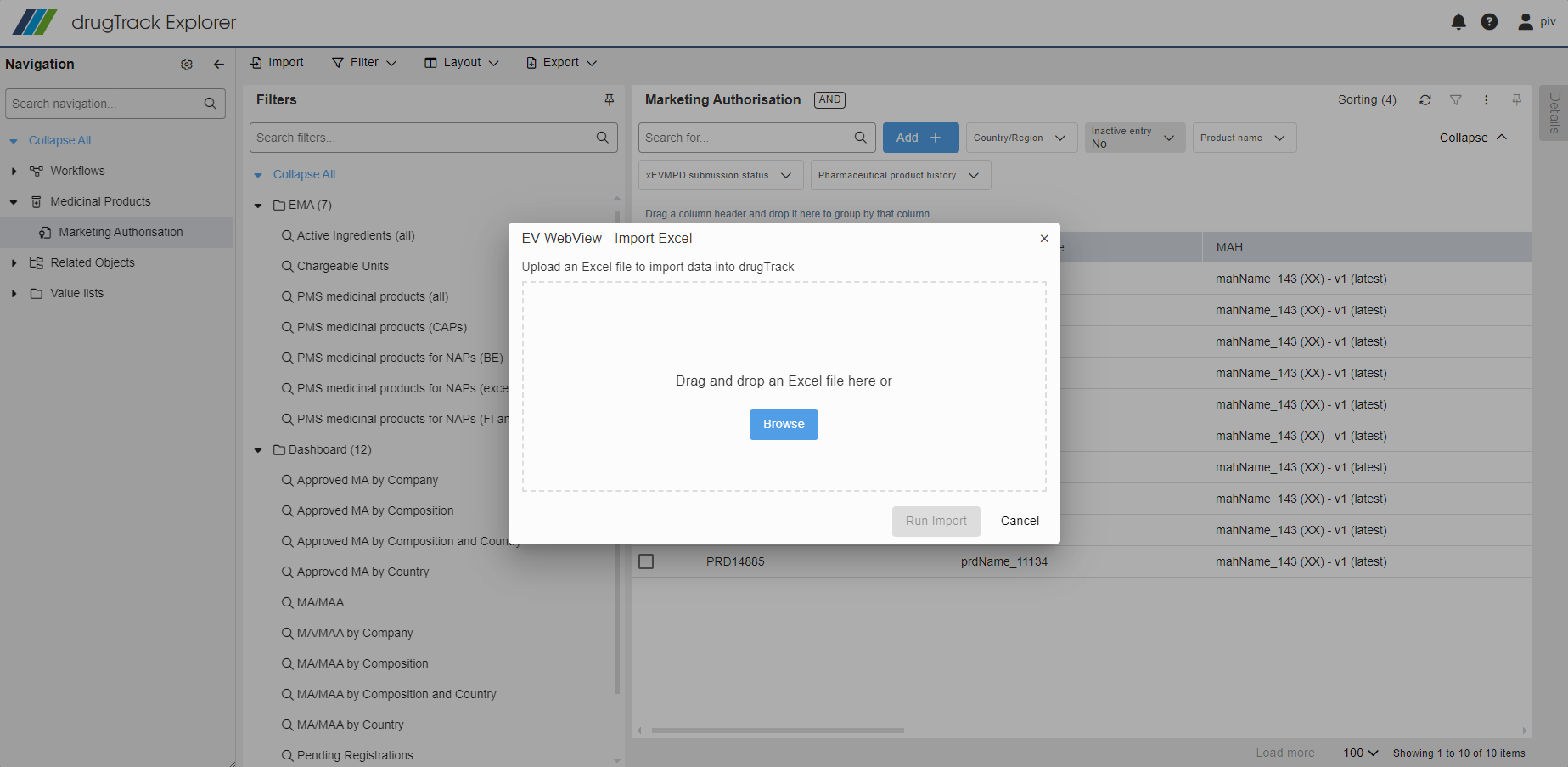 drugTrack adminPanel